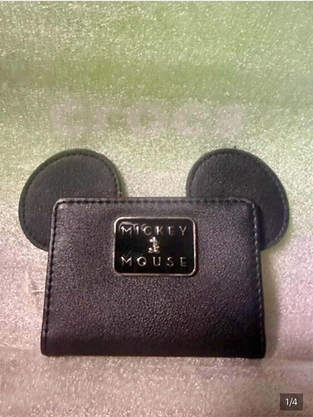 Disney Mickey Mouse Ears Card Wallet ID Holder Snap Closure NWT